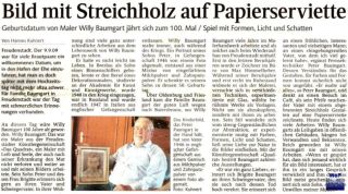 100 Jahre Willy Baumgart